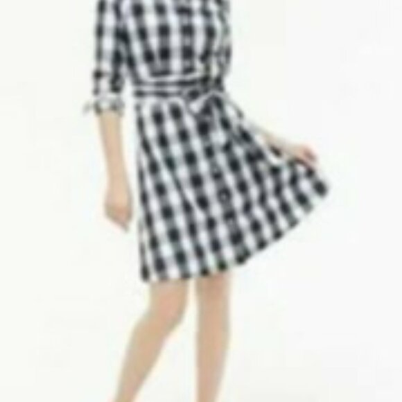Like new! J.Crew Gingham Summer belted shirtdress size plus 16 - Picture 3 of 7